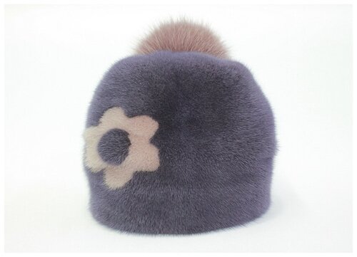 Шапка шлем Мария зимняя, подкладка, размер 55 - 56, фиолетовый