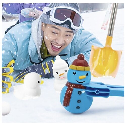 Снежколеп Снеговик синий снежколеп голубой снежки снег снеговик снеголеп для зимних игр для снега для улицы зимние забавы для лепки снежков