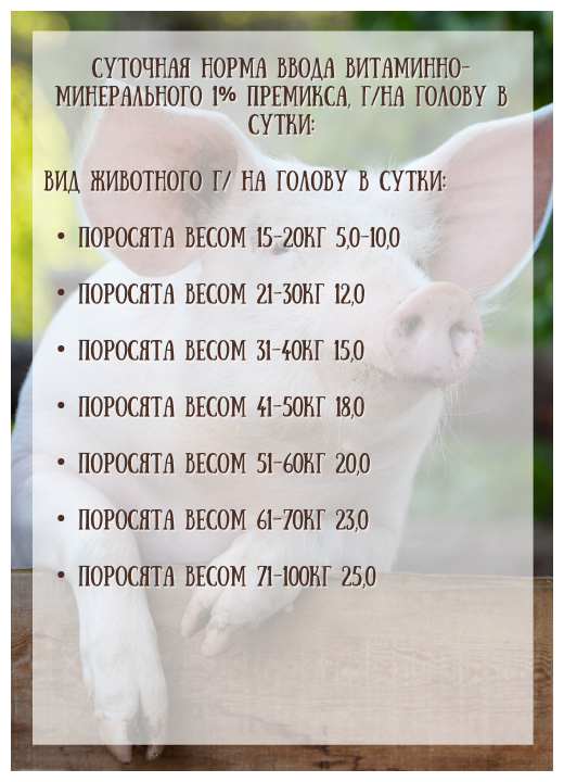 Премикс VILOMIN для свиней на откорме, 3 кг - фотография № 4