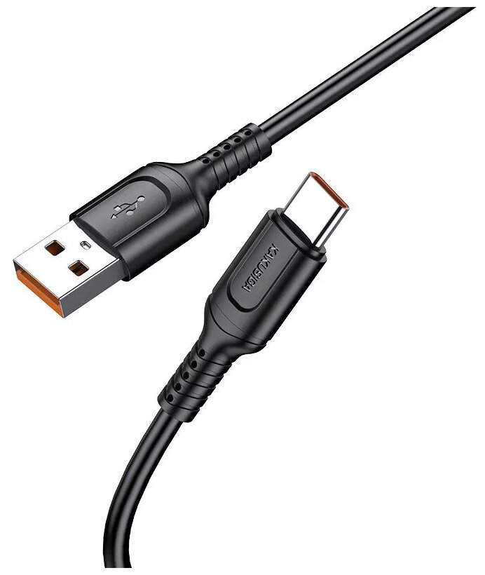 USB кабель -TypeC для зарядки и передачи данных Samsung, Xiaomi, Huawei и других, 3 ампера, 1 метр, черный