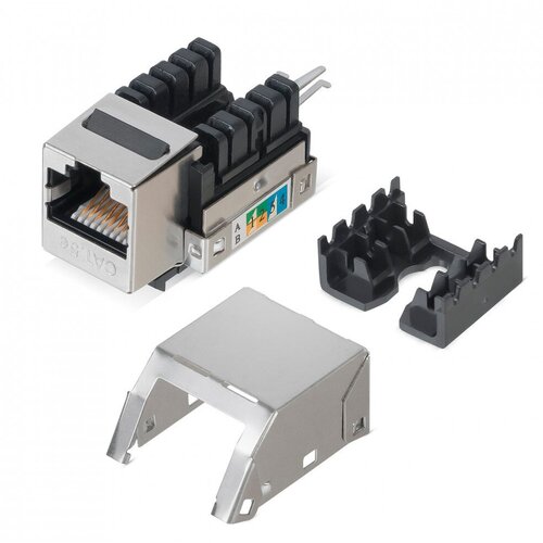 Модуль WRline WR-KJ-RJ45-C5E-SH-90 информ. KeystoneRJ45 1 кат.5E FTP черн