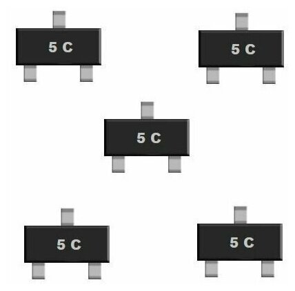 BC807-40 5C транзистор 5 шт. SOT23 SMD схема BCW68H аналог MMBTA55 характеристики цоколевка datasheet MOSFET ВС807-40 5С