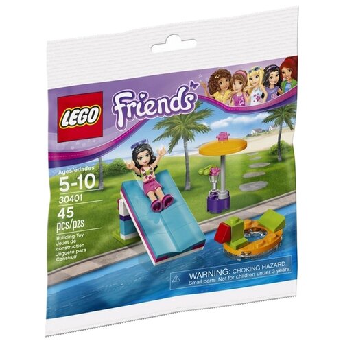 Конструктор LEGO Friends 30401 Водная горка у бассейна, 45 дет.