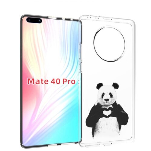 чехол mypads выше нос куски мяса для huawei mate 40 pro noh nx9 задняя панель накладка бампер Чехол MyPads Влюбленная панда для Huawei Mate 40 Pro (NOH-NX9) задняя-панель-накладка-бампер