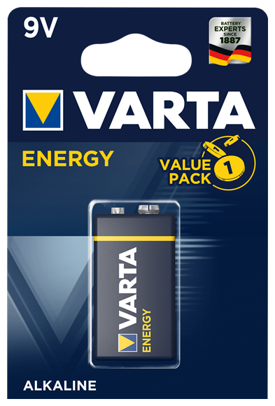 Батарейка VARTA ENERGY 9V Крона, в упаковке: 1 шт.