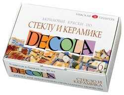 Краски Невская палитра Decola по стеклу и керамике 4041026 6 цв. (20 мл.)