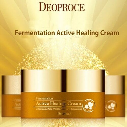 Deoproce Fermentation Active Healing Cream. Крем для лица питательный кислородный 100g