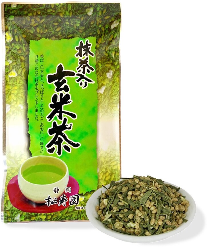 Японский зелёный листовой чай YUUGADOU Генмайча с жареным рисом, 70 г - фотография № 1