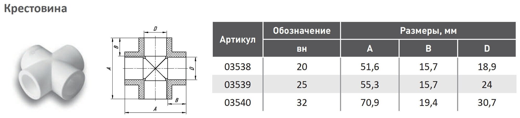 Крестовина, 32мм (10шт) - фотография № 3