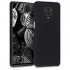 Матовый гибкий чехол для Xiaomi Redmi Note 9 Pro, Redmi Note 9S и Redmi Note 9 Pro Max / Силиконовый упругий чехол - накладка на Сяоми Редми Нот 9 Про, Редми Нот 9С и Редми Ноут 9 Про Макс / Чехол с покрытием soft-touch и защитой от падений (Черный) - изображение