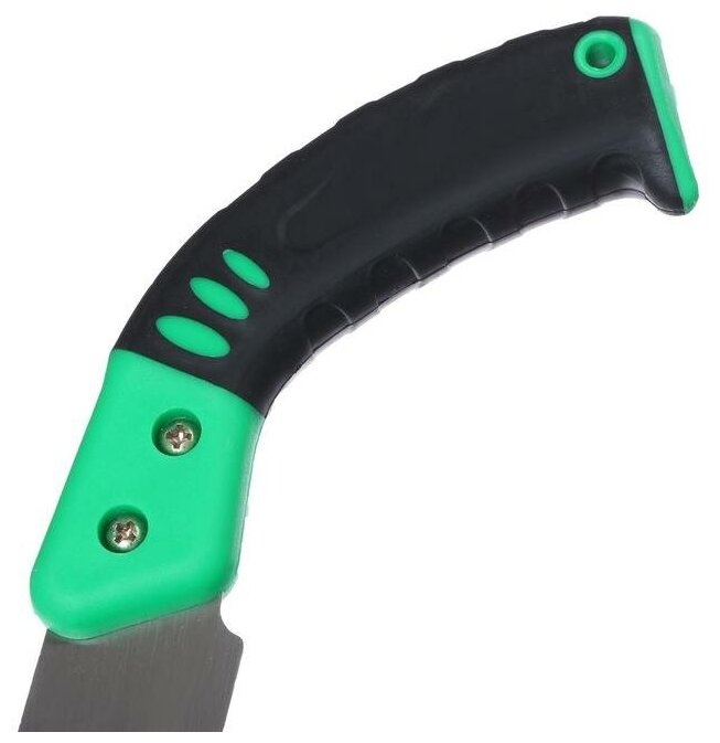 Ножовка КНР садовая, 420 мм, пластиковая ручка, зеленая (5259806) - фотография № 3