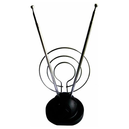 Антенна комнатная ДМВМВ пассивная с кольцом Эфир SE-280 Телецифра усы 80см кабель 1м 407₽