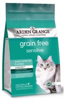 Корм для кошек Arden Grange (2 кг) Adult Cat Sensitive океаническая белая рыба и картофель сухой кор
