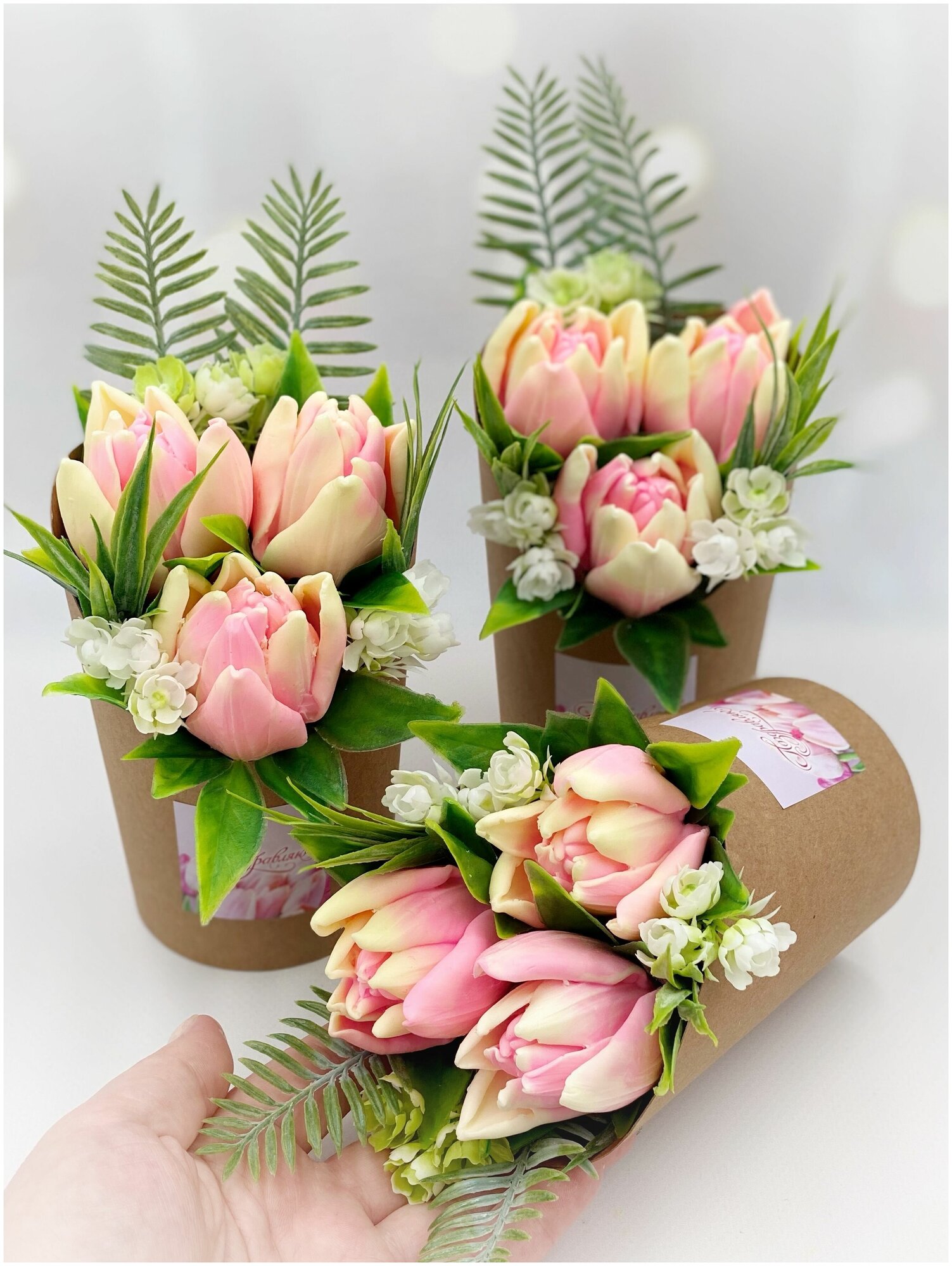 Мини-букет тюльпанов "Голландия" 1 шт. /подарок женщине, девушке / подарок на 8 марта