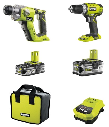 Набор инструментов Ryobi R18CK2C-LL515S ONE+