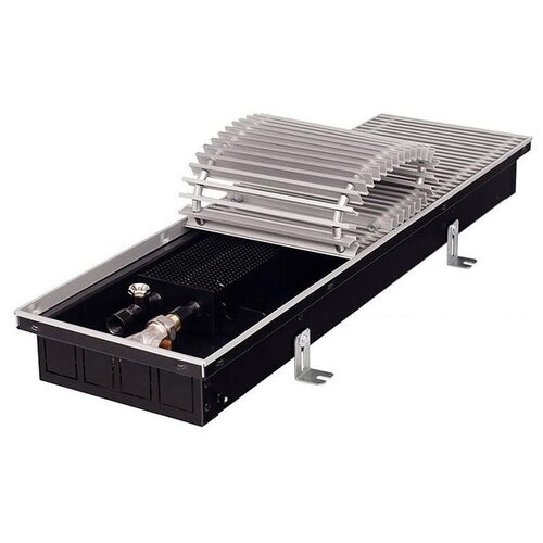 Водяной конвектор GEKON Eco UNA H11 L090 T23 без клапана черныйсеребристый 900 мм 230 мм 340 Вт 16572₽