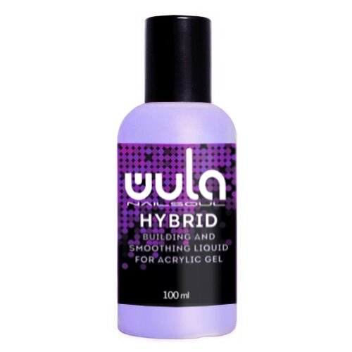 WULA жидкость для акригеля Hybrid building and smoothing liquid for acrylic gel, 100 мл, прозрачный акриловый текстурный гель lomond acrylic texture gel глянцевый 250 мл 1500102