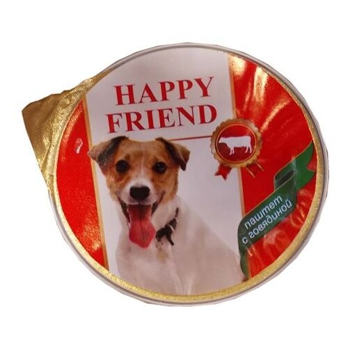 Влажный корм для собак Happy Friend говядина 16 шт. х 125 г