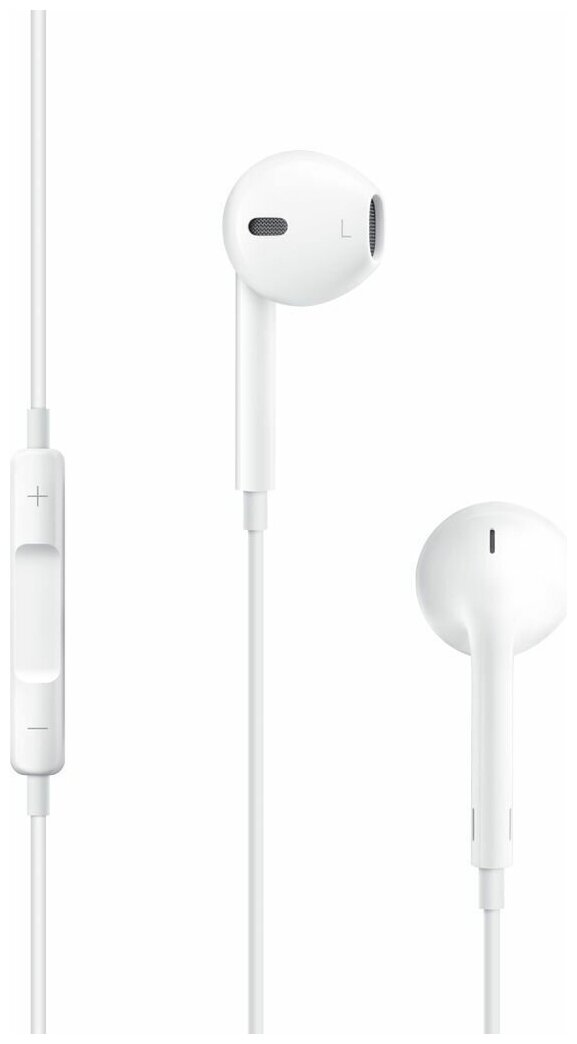 Наушники проводные Apple EarPods 3.5 мм с микрофоном белый (MNHF2ZM/A)