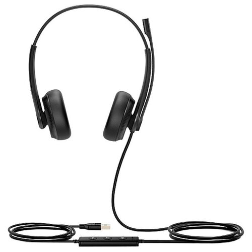 Гарнитура головная Yealink UH34 Dual UC Дуо Проводная HD звук USB шт 9614₽