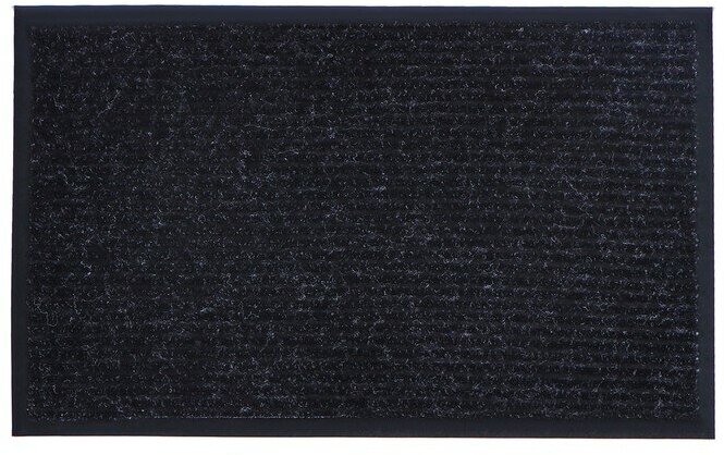 Коврик придверный Sima-land влаговпитывающий, ребристый, "Стандарт", 50х80 см, цвет черный - фотография № 3