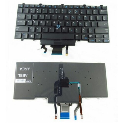 Клавиатура для ноутбука Dell Latitude E5450, E5470, E7450, E7470, E7480, E7490 черная, с подсветкой, клавиатура для ноутбука dell latitude e5450 с подсветкой с джойстиком