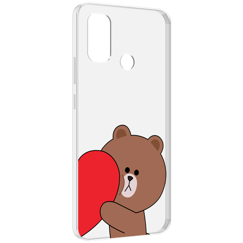 Чехол MyPads медвежонок детский для UleFone Note 10P / Note 10 задняя-панель-накладка-бампер