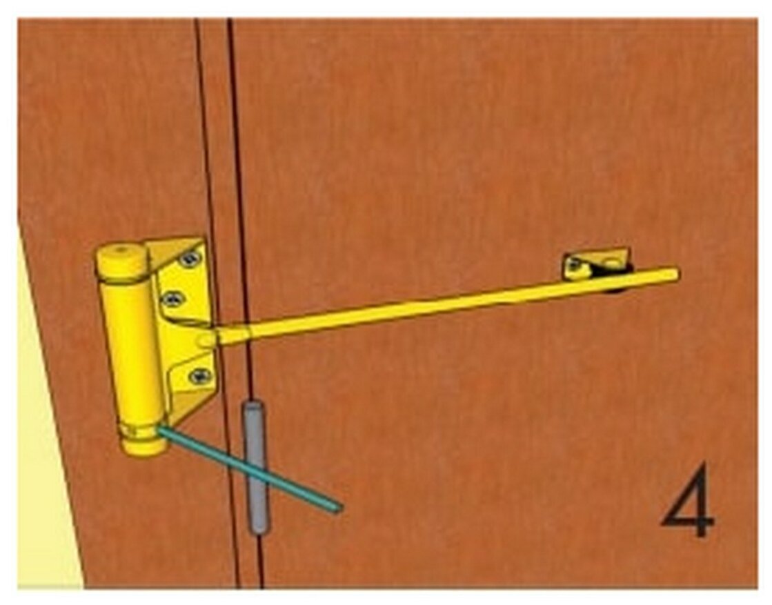 Дверной доводчик ALDEGHI LUIGI SPA стальной, пружинный, 125х300 мм, цвет: античная латунь, к-т: 1 шт + ключ с декоративными шурупами 115OA003 - фотография № 7