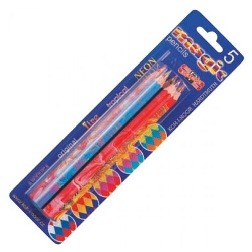 фото Koh-i-noor набор цветных карандашей magic, 5 шт (3406)