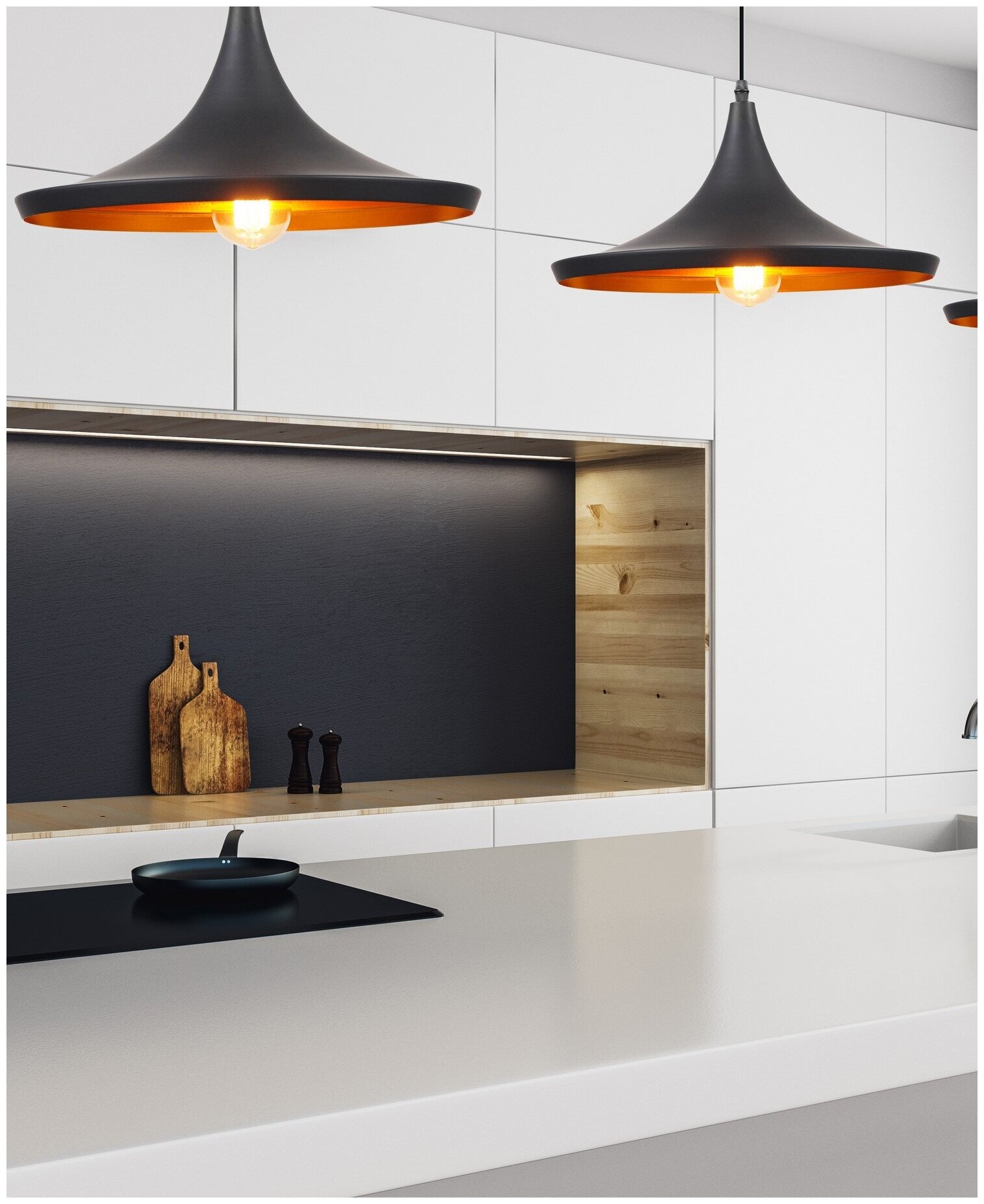 Светильник подвесной Lumina Deco Foggi LDP 7712-C BK, E27, кол-во ламп:1шт, Черный