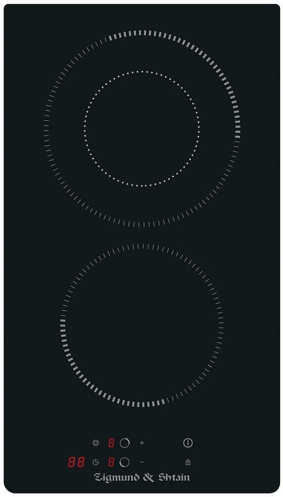 Н/п эл. Zigmund&Shtain CN 40.3 B /черн.., 2-х комф.стеклокерамика, сенс. упр./Китай