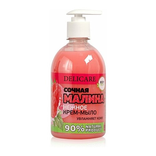 delicare жидкое крем мыло body fresh малина 2 шт 500 мл 547 г Жидкое крем-мыло Delicare, Body Fresh, малина 500 мл