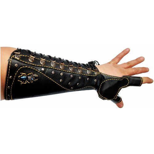 фото Мужская перчатка для стрельбы из лука скарабей на левую руку для азиатских, длинных луков. нет бренда