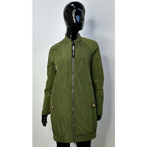 Парка , размер 42, зеленый куртка демисезонная удлиненная размер 110 зеленый голубой