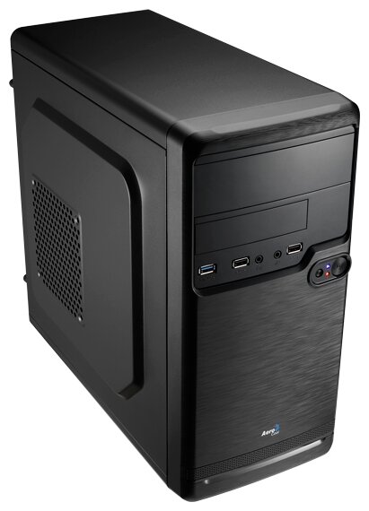 Корпус MiniTower AeroCool Qs-182, mATX, USB 3.0, черный, без БП (4713105952926)