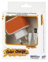 Сетевая зарядка SmartBuy Color Charge Combo оранжевый