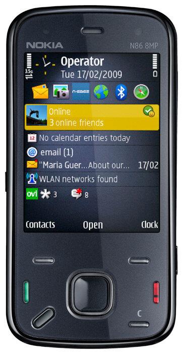 Смартфон Nokia N86 8MP, 1 SIM, черный