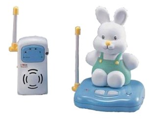 Устройство звукового контроля за ребенком Care Зайчик, радионяня со светильником, 2 адаптора