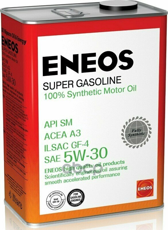 ENEOS Масло Моторное Eneos Super Gasoline Синтетическое 5W-30 Sm 4Л.