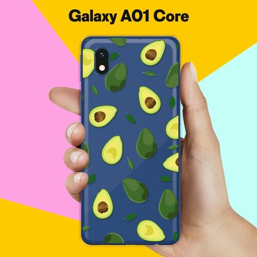 матовый силиконовый чехол узор паутинка на samsung galaxy a01 самсунг гэлакси а01 Силиконовый чехол Узор из Авокадо на Samsung Galaxy A01 Core