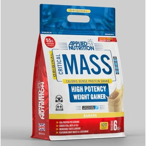 Applied Nutrition Гейнер для набора массы Critical Mass Original 6кг ( Банан ) гейнер для набора массы applied nutrition critical mass prof 2 4кг ваниль