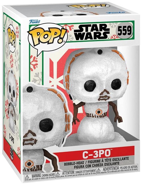 Фигурка Funko Bobble Star Wars Holiday C-3PO Snowman (559) 64335, 9.5 см