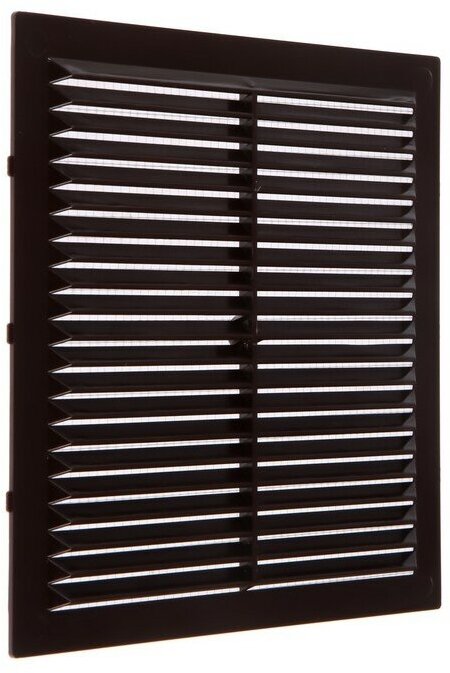 ZEIN Решетка вентиляционная ZEIN Люкс Л194КР, 194 х 194 мм, с сеткой, неразъемная, коричневая - фотография № 2