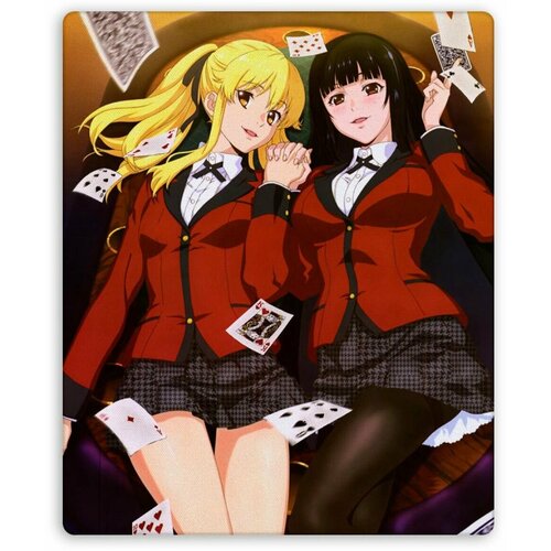 Коврик для мышки прямоугольный Kakegurui - Mary Saotome и Yumeko Jabami 1pcs manga cosplay badges yumeko jabami brooch pins meari saotome 58mm anime collection badge for backpacks clothes