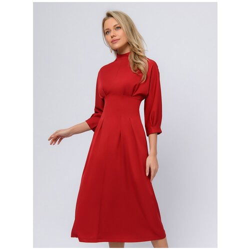 Платье 1001dress, размер XXL, бордовый