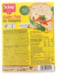 Schar Хлеб PAN MULTIGRANO, рисовая мука, зерновой, без глютена, в нарезке 250 г