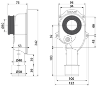 Сифон для биде AlcaPLAST A45C