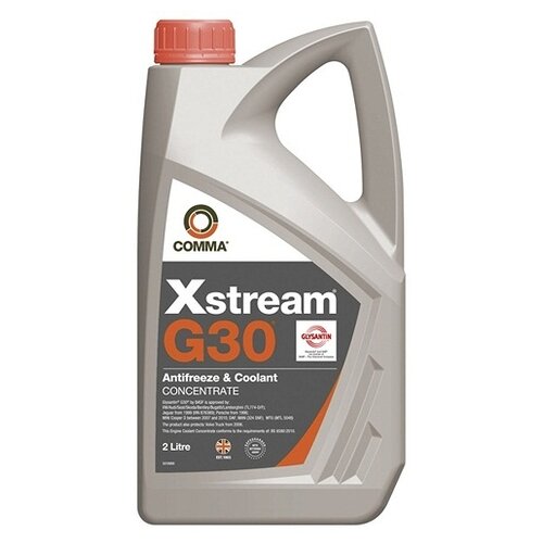 Антифриз G12+ COMMA XSTREAM G30 CONCENTRATED ANTIFREEZE концентрат 2л