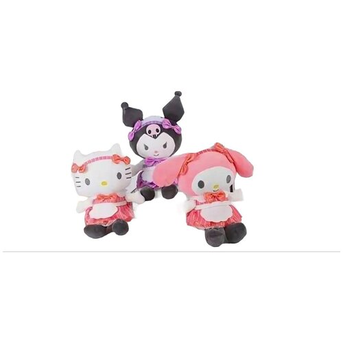 Набор игрушек из аниме Onegai My Melody: Куроми, My Melody и Kitty по 25 см