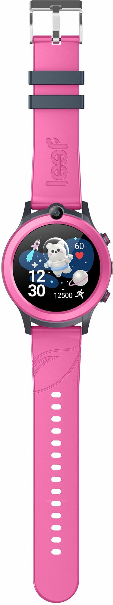 Детские умные GPS часы LEEF Vega c видеозвонком 4G, голосовой помощник "Маруся", цвет розово-серый